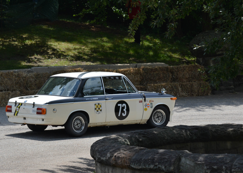 Betsy Wisbon in a 1976 BMW 2002